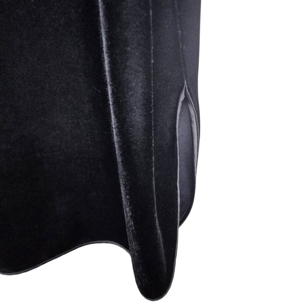 Soft Surroundings Tai Velvet Black Tunic SZ M Mandarin Collar Zen Minimalist Art - Picture 10 of 16